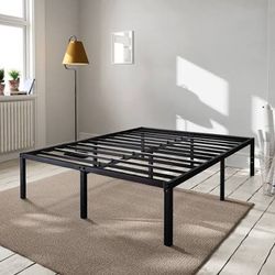 Full size black metal bed frame