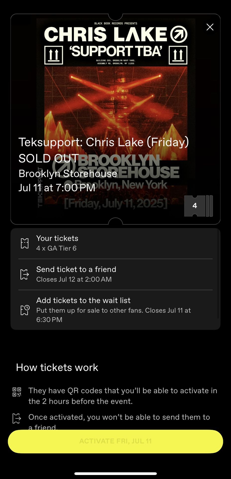 Chris Lake Brooklyn Storehouse July 11th 2025