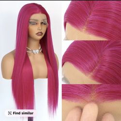 Pink Front Lace Wig