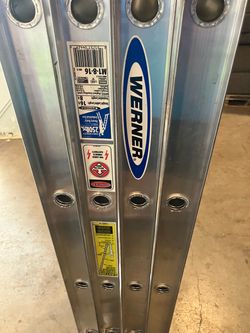 Werner M1-8-16 Aluminum Multi-Position Folding Ladder W/A 250 Pound Load Capacity(See & Click On Pictures). Still In Good Condition And Useable