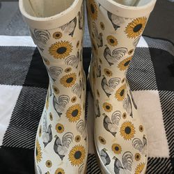 Cute Sunflower Rain Boots