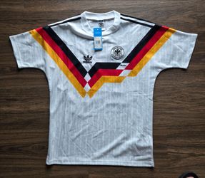 Adidas Germany, Men's Retro Soccer Jersey, 1990 Sz M