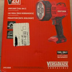 Brand new CRAFTSMAN V20 20 Cordless 2500-Lumen LED Rechargeable Power Tool Flashlight