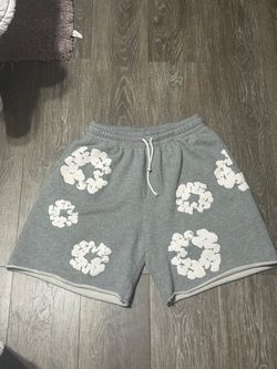 Denim Tears Cotton Wreath Shorts Grey
