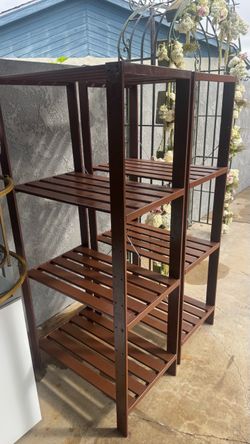 2 Wood Shelves used as Champagne Wall and Cocktail Grab & Go