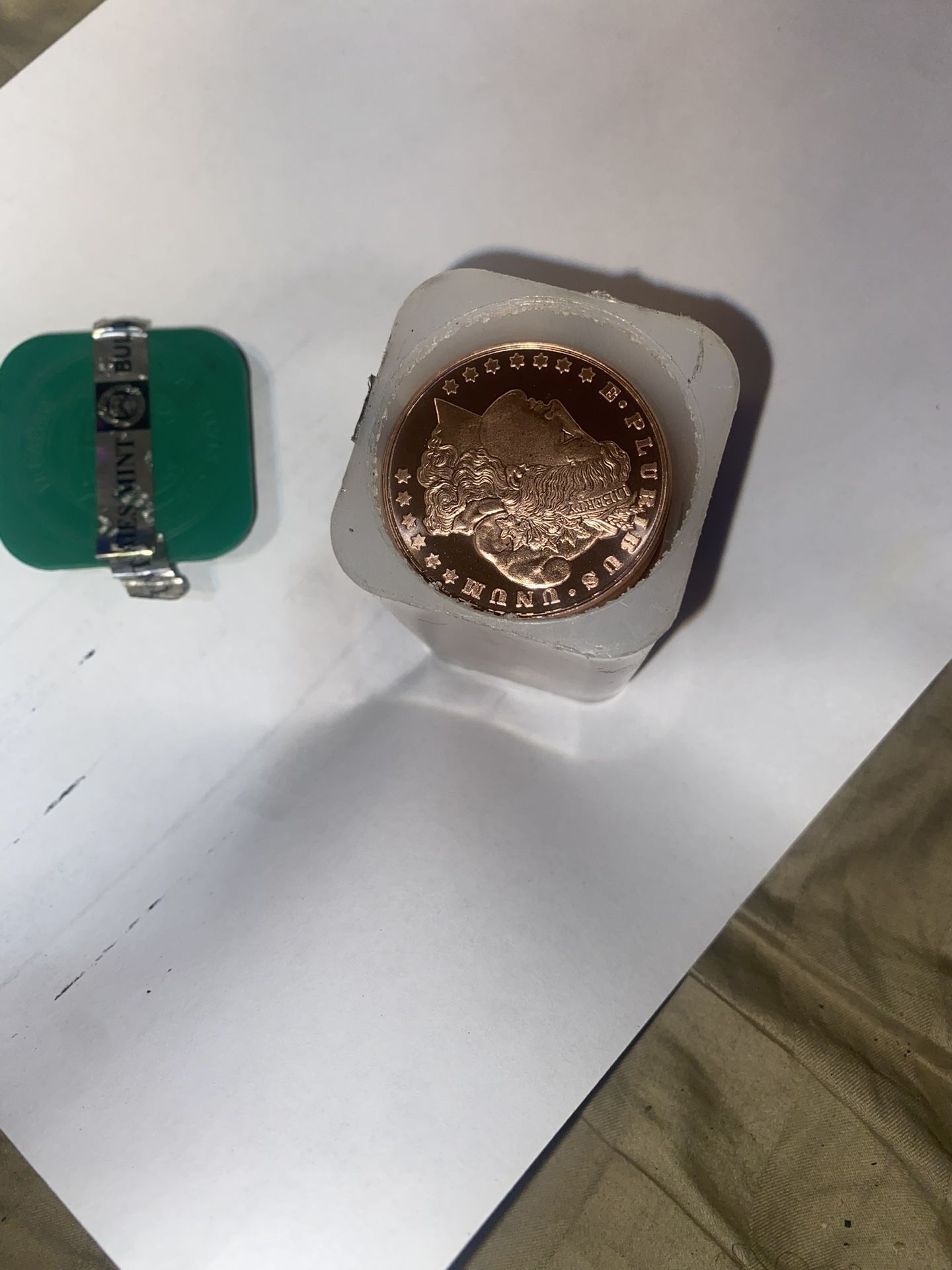 20 individual different design copper rounds and tube