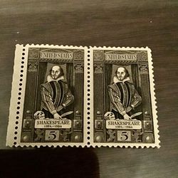 2 - Vintage 1964 Shakespeare Stamps 