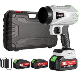 Yogin 21V Cordless Electric Leaf Blower – Lightweight High-CFM Yard Blower with Stepless Speed Control for Lawn, Patio, Leaves & Debris Cleanup