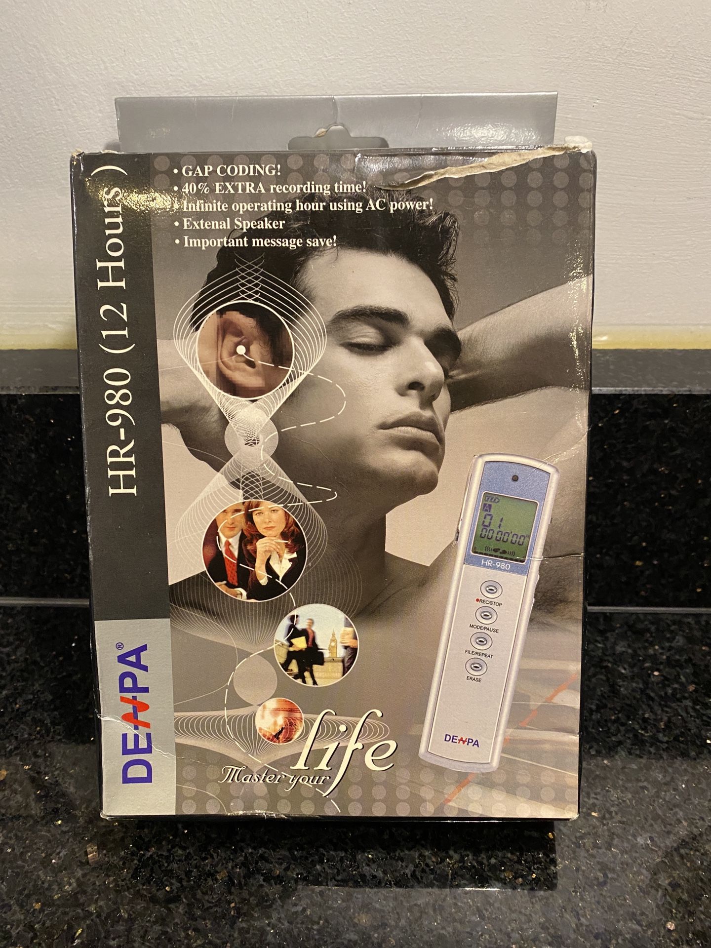 Denpa 12 Hour Dictaphone GAP Coding Voice Operated Recording Device HR-980