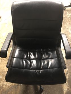 Leather rolling chair