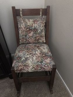 Antique wood rocker