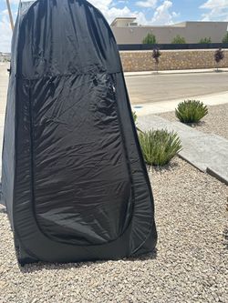 Portable tent for restroom changing room camping glamping black park individual tent ruidoso
