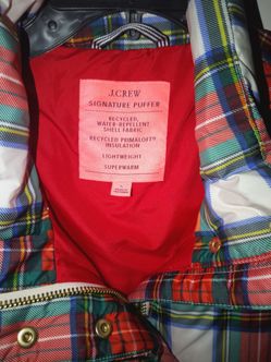 J.Crew Puffer Vest with PrimaLoft in Snowy Stewart Tartan Plaid
