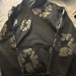 Black On Black Denim Tear Hoodie