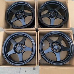 New 16 Inch Spoon Style Rims Wheels 16x7 +38 (4x100)