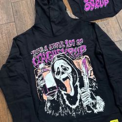Awful Lot Of Cough Syrup Scream Hoodie Size M