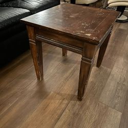 Side Table, Dark Wood 
