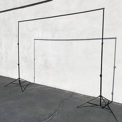 $40 (New in box) Heavy duty backdrop stand 8.5x10 ft adjustable photography background w/ clips and carry bag 