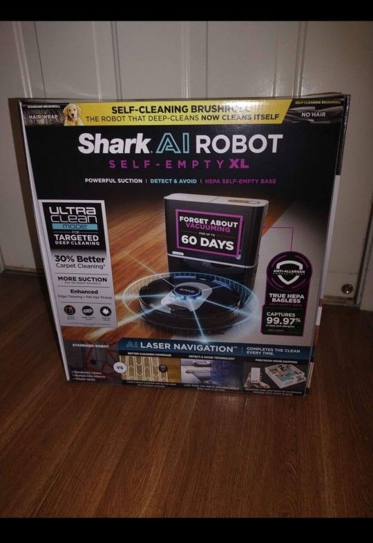 Shark - AI Ultra Robot Vacuum RV2502AE with XL HEPA Self-Empty Base