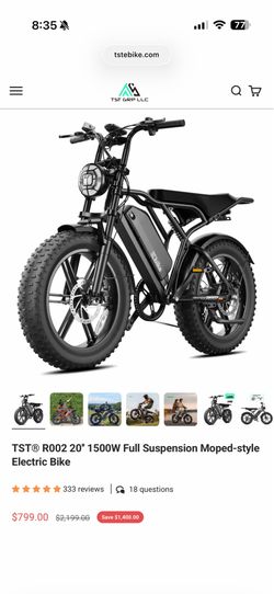 Tst 1500w moped style electric e-bike
