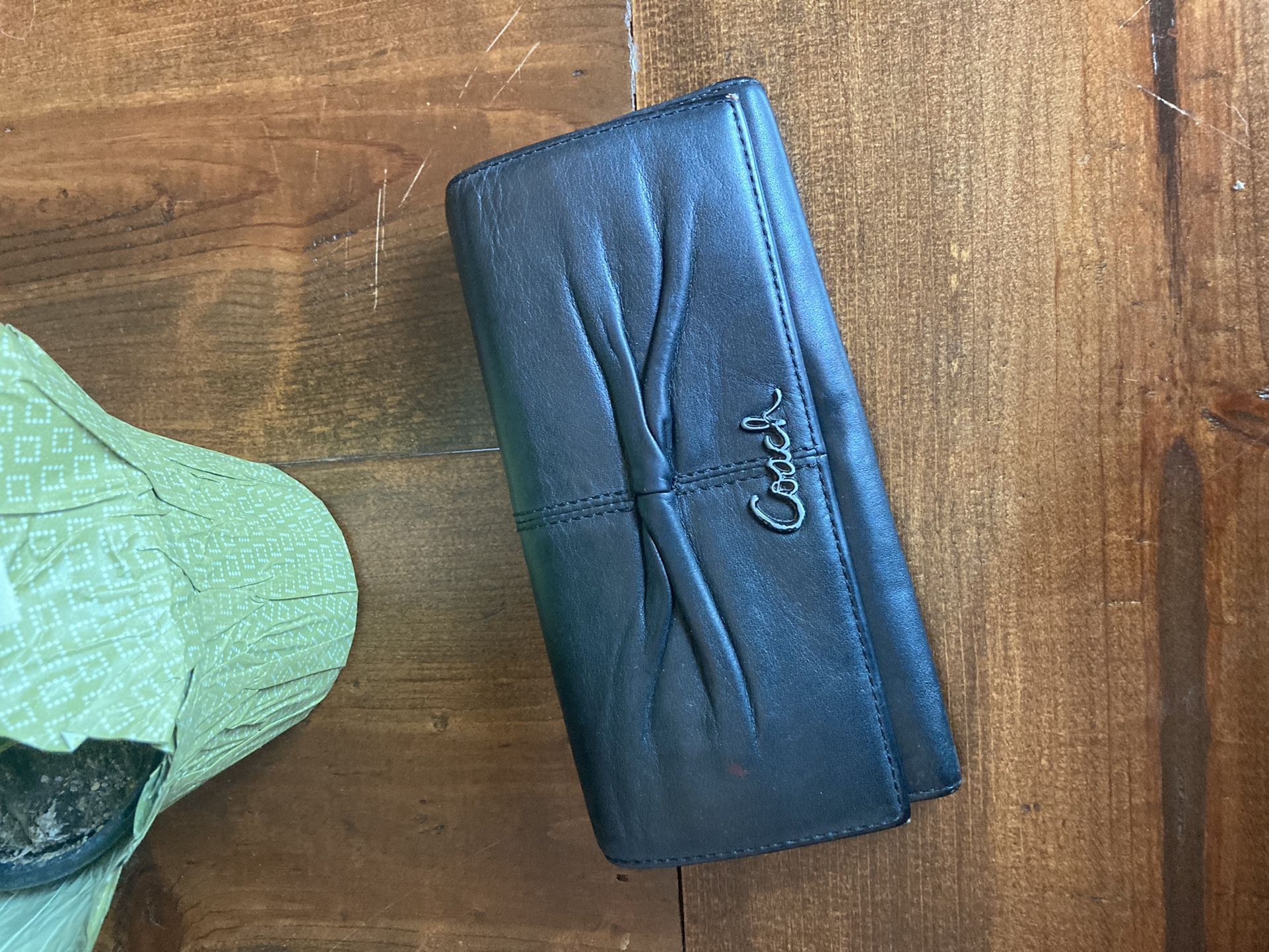 Black Leather Coach Wallet