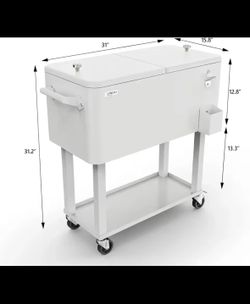 80 quart rolling ice chest