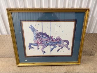 1984 CAROUSEL HORSES BY TIM BOATRIGHT ARTIST SIGNED&NUMBERED 15/500
