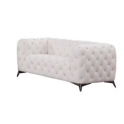 75.5’white Flannel Sofa