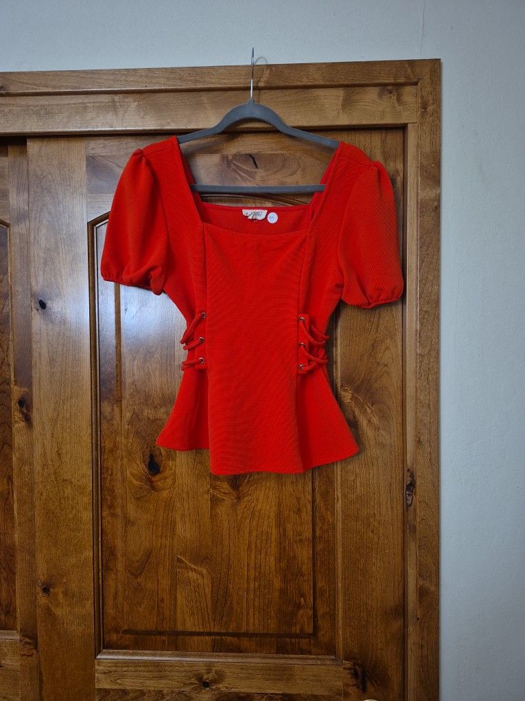 Meraki Coral Blouse