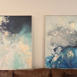 2 Ocean Splash Fine Art Giant Canvases