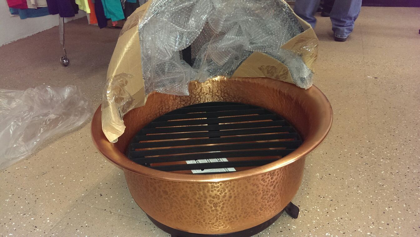 Smith & Hawken® copper fire pit 30"
