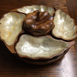 Vintage wooden Lazy Susan