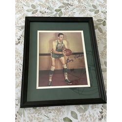 George Mikan Signed Photo Framed Autograph