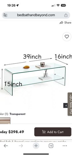 Clear Glass Table 