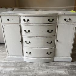 White Antique Finish Dresser