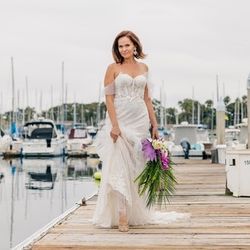 Corset Top Long Train Mermaid Style Gown