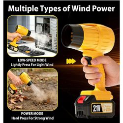Hand Held Leaf Blower Cordless with Batterys and Charger 990,000 RPM Small Portable Mini Turbo Jet Blower for Makita 18V Battery Electric Powered Lawn