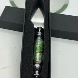 New True Fabrications 6” Charcuterie Board Cheese Spade IOB Glass Handle China