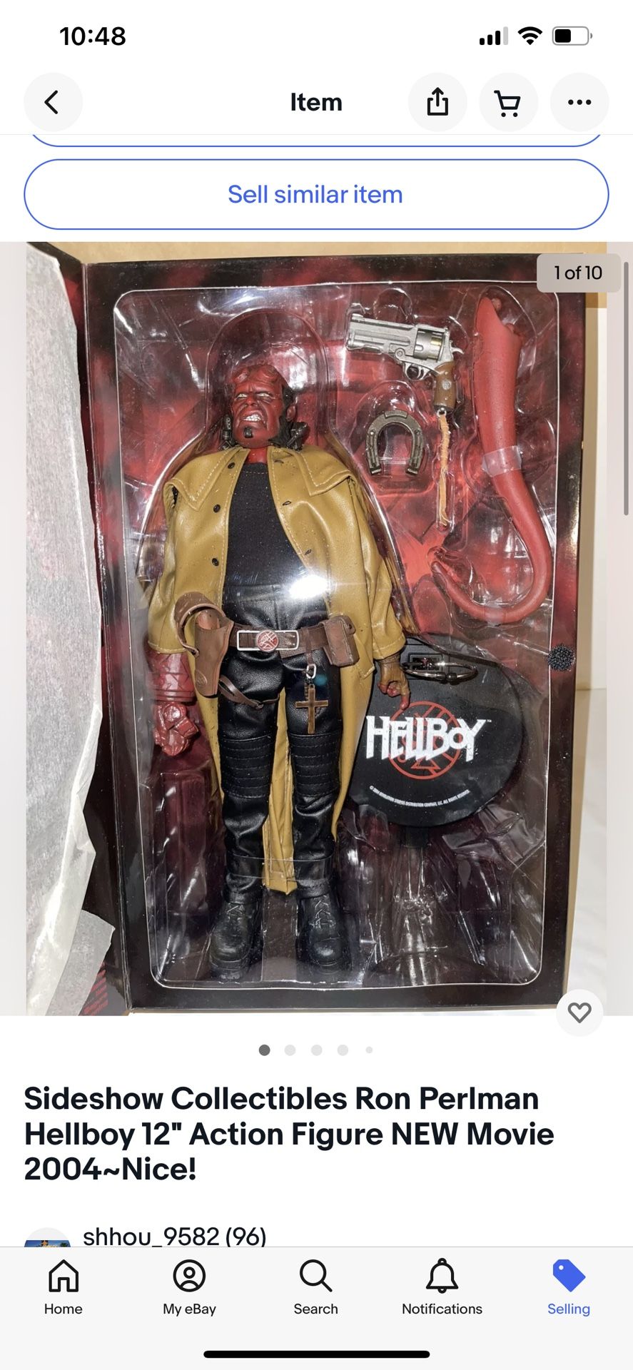 Sideshow Collectibles Ron Perlman Hellboy 12" Action Figure NEW Movie 2004~Nice!