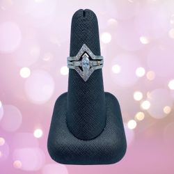 14K White Gold Engagement Ring 