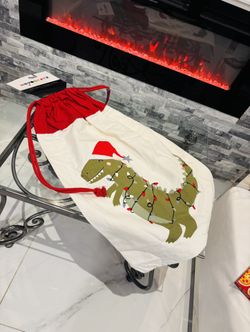 🎁 NOVOGRATZ Holiday Gift Sack – Dino Christmas Edition