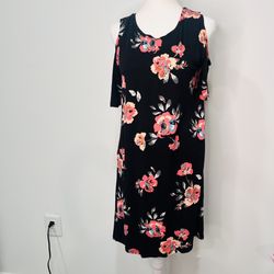 Arizona Black And Pink XL Floral Dress