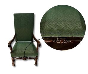 Gothic Style Antique Carved Walnut Arm Chair