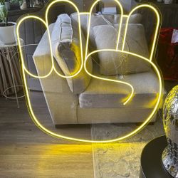 Neon light wall decor