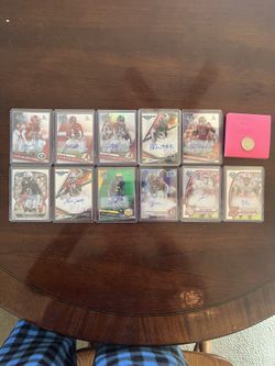 Bowman U Football Card Lot 11 Autos
