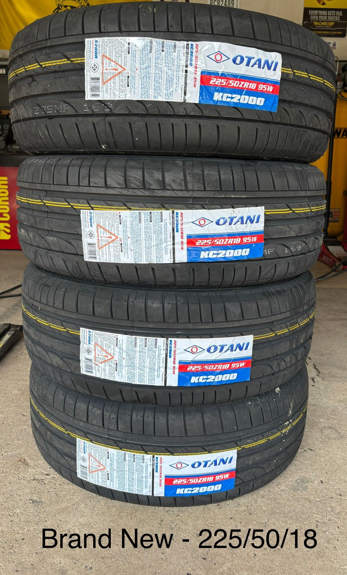 (4) - 225/50/18 Otani KC2000 Tires