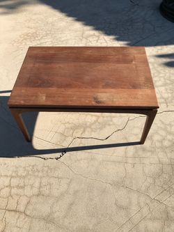 VINTAGE 1964 ACE-HI PRELUDE MCM MID-CENTURY MODERN WALNUT SIDE TABLE, COFFEE TABLE