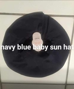 NEW navy blue wide brim sun beach hat for baby $3 FIRM