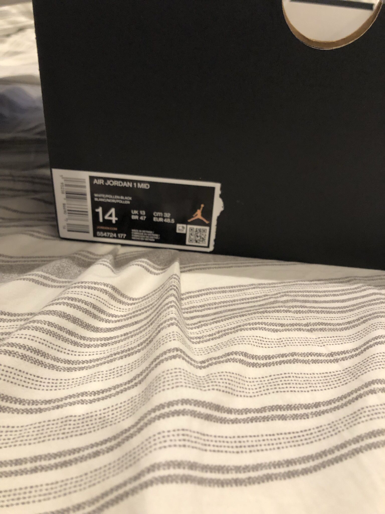 Jordan 1 Mid ‘White Pollen’ Size 14 Mens