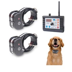 JUSTPET Collar de entrenamiento inalámbrico para perros con sistema 2 en 1, rango de control ajustable, resistencia de advertencia, nivel